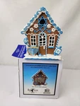Kurt Adler Led Lit Hanukkah Gingerbread House Christmas Tablepiece Blue 7". Fixed Price $21.00.