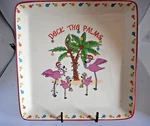 Boxedset Of 4 Deck The Palms Dessert Plates 8 From Brighten Season. Fixed Price $24.99.