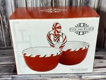 Fitz & Floyd Sugar Coated Christmas Two (2) Section Divided Candy Bowl - New. Fixed Price $22.49.