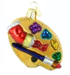Old World Christmas Ornaments: Artist's Palette Glass Blown For Chr.... Fixed Price $24.82.
