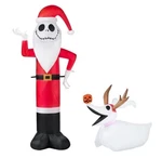 Jack Skellington Santa Suit & Antlers Inflatable Disney Christmas Gemmy 4.5". Fixed Price $55.00.