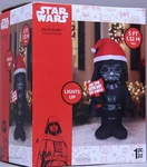 Disney Star Wars 5 Ft Darth Vader W/santa Hat Airblown Inflatable Nib. Fixed Price $64.99.
