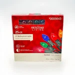Vtg Home Accent C7 Multi Color 25' 25CT Incandescent Christmas Lights New Nos. Fixed Price $29.99.