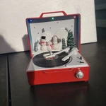 Holiday Time Animated Record Player 6" Lighted Musical Plays 3 Christmas Carols. Fixed Price $49.99.
