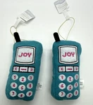Lot Of 2 Wondershop Fabric 'joy' Cell Phone Christmas Tree Ornament Blue- Target. Fixed Price $15.95.