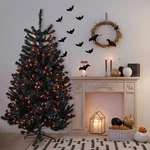 Northlight 6FT Black Noble Spruce Artificial Halloween Tree, Orange Lights. Fixed Price $225.49.