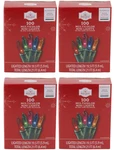 Set Of 4 100CT Holiday Time Mini Multi-color Christmas Light Bulbs 21 Ft. Fixed Price $36.90.
