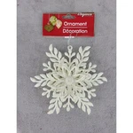 Elegance Ornament Decoration Snowflake White Glitter Christmas Holiday. Fixed Price $9.98.