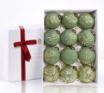 12PCS Rustic Green Christmas Ball Ornaments, 3.15" Vintage Farmhouse Hanging .... Fixed Price $49.37.