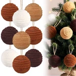 16 Pcs 2.36 Inches Neutral Christmas Balls Ornaments Rustic Boho Brown White .... Fixed Price $32.99.