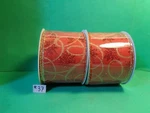 Christmas Ribbon W/wire Edge, 2.5"X 48FT. Red Snowflake 24FT. =. Fixed Price $14.99.