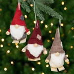 Northlight Set Of 3 Red And Gray Skiing Gnome Christmas Ornaments 4". Fixed Price $14.49.