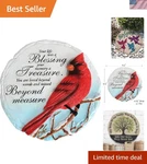 Durable Cardinal Blessing Stepping Stone - Stylish Round Garden Accent. Fixed Price $43.99.