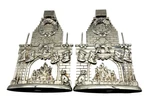Vintage Christmas Godinger Fireplace Candle Holder Lot Of 2 Silver Plate. Fixed Price $45.00.