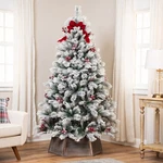 Northlight Full Flocked Fairfield Fir Artificial Christmas Tree 6.5' -unlit. Fixed Price $300.49.