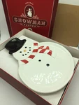 Rare New In Box Set Of Four Williams Sonoma Ceramic Snowman Plates Nos. Fixed Price $99.99.