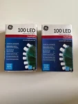 2 Ge 100 Led Christmas Lights Micro-style Cool White Green Wire Indoor/outdoor. Fixed Price $37.49.