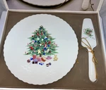 Christmas Spirit By Mikasa Bone China- Cake Plate And Pie SERVER-B2098. Fixed Price $33.99.