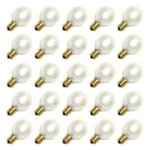 Sival 30122 - G30 Candelabra Screw Base White 25 Pack Christmas Light Bulbs. Fixed Price $26.35.
