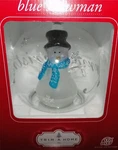 Trim Home Christmas Handblown Glass Blue Snowman With Color Changing Led Light. Fixed Price $29.99.