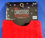 Christmas Shoppe 48" Tree Skirt Classic Red Cable Knit Felt Lined New!. Fixed Price $39.95.