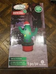 Gemmy Airblown Inflatable 3.5 Ft Christmas Cactus New, Texas Arizona. Fixed Price $25.00.