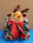 Reindeer Plush Doll Christmas Holiday Dress Bow Stuffed Animal Toy Decor Gift. Fixed Price $8.39.