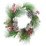 Admired By Nature 24 Artificial Pine Cone Berries Frosted Wreath Holiday. Fixed Price $24.57.