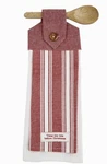 Mud Pie Christmas Red Striped Towel & Wooden Spoon Gift Set - Twas The Bite. Fixed Price $15.99.
