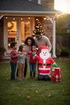 Home Accents Holiday 3.5 Ft. Inflatable Indoor And Outdoor Airblown Led Santa. Fixed Price $29.44.