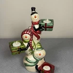 Yankee Candle Snowman Pile Up Tower 3 Tea Light Holder Christmas Winter Decor. Fixed Price $12.50.