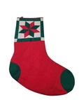 Vintage 8 Point Star Quilted Christmas Holiday Stocking Kurt Adler. Fixed Price $25.99.