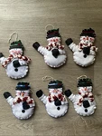 Handmade Felt Snowman Christmas Ornament Decoration (6). Fixed Price $30.00.