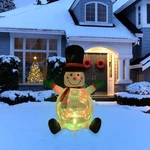 Northlight Lighted Inflatable Snowman With Top Hat Outdoor Christmas Decoration. Fixed Price $68.03.
