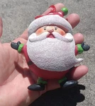 Holiday Time Resin Santa Claus Glitter Christmas Ornament. Fixed Price $7.95.