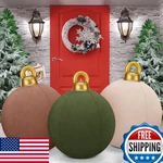 Jetec 3X 32" Giant Velvet Christmas Inflatable Balls Outdoor Ornament Flocked. Fixed Price $59.92.