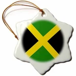 3DROSE Jamaican Flag Inch Snowflake Porcelain Ornament. Fixed Price $14.99.