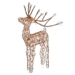 Alpine Corporation 35" Tall Outdoor Rattan Reindeer Lawn Decoration With 50 W.... Fixed Price $51.20.