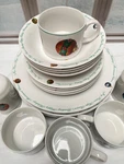Yuletide Traditions 18 Pc Porcelain Christmas Dinnerware Set Iob. Fixed Price $29.99.