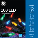 Ge Staybright 100-COUNT 24.75-FT Constant Multicolor Mini Led Plug-in Christmas. Fixed Price $12.99.