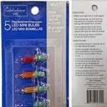 Celebrations 5 Mini Replacement Christmas Multicolored Light Bulbs. Fixed Price $7.25.
