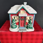 Vintage Hallmark Holiday House Stocking Hanger With Lights Christmas 5.5. Fixed Price $13.02.
