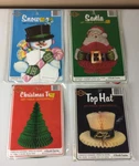 4 Beistle Creations Christmas Honeycomb Tissue Paper Table Decorations 1980-83. Fixed Price $92.07.