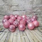 Vickerman 3 Inch Pink Embossed Glitter Christmas Ball Ornaments Lot Of 21. Fixed Price $25.00.