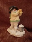 Russ Berrie * Snowman Golf Ice Sculptures Dreaming Of Green Christmas. Fixed Price $8.00.