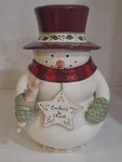 Grasslands Road Snowman Cookie Jar 14" New. Fixed Price $45.00.