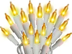 Holiday Pride 100 Gold Christmas Lights On White Wire - Frosted Ch.... Fixed Price $21.58.