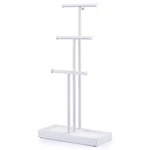 Love-kankei Jewelry Tree Stand White Metal Wood Base Large Storage Jewelr.... Fixed Price $26.37.