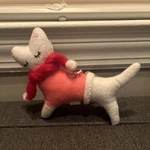 Fabric Cat Wearing Sweater And Scarf Christmas Ornament Target Wondershop 2023. Fixed Price $10.00.