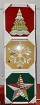 3PC Vintage Star Combo Christmas Themed Wall Plates Decor - 6"X 18" New Box. Fixed Price $5.99.